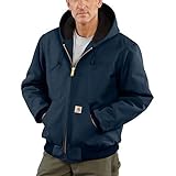 [カーハート] J140 ダックアクティブ フードジャケット キルトフランネルライン Duck Active Jacket Quilted-Flannel Lined (M, ダークネイビー) [並行輸入品]
