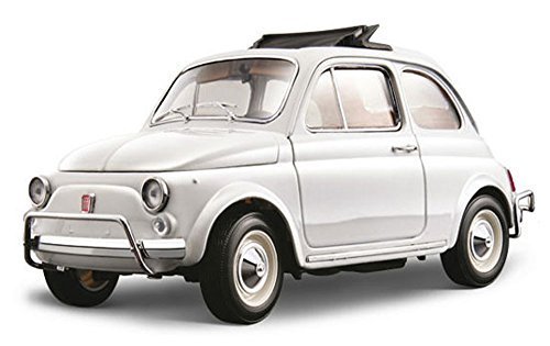 1968 Fiat 500 L, White - Bburago 12035 - 1/18 scale Diecast Model Toy Car by Bburago [並行輸入品]