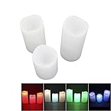 LEDキャンドルライト 3点セット 専用リモコン付き RGB 癒し 雰囲気 ろうそく 省エネ・長持ち・安全・便利