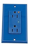 Leviton 5280-IGB 15-Amp, 125-Volt, Decora Plus Duplex Receptacle, Straight Blade, Industrial Grade, 