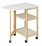 天板付 ワゴン ホワイト N-8584