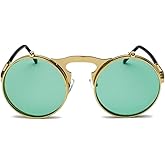 サングラス スチームパンク 跳ね上げ式 フリップアップ ビンテージ