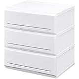 日本製 収納ケース 収納チェスト 色分け収納 インテリアチェスト (52cm幅 3段)