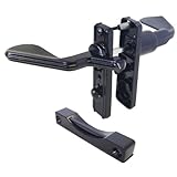 画面and Stormドアラッチ、non-keyed、サーフェスマウント、for Inswingingドア、ブラック