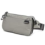 ボディバッグ 2WAY ［プレックス］ ウエストバッグ ウォレット風ポーチ 撥水 全5色 ライトグレー