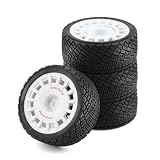 Chanmoo 1/10 RC ラリーカー タイヤ オンロードタイヤ 12mm 六角プラスチックホイールリム 1/10スケール レーシングカー タミヤ TT01 TT02 XV01 TA06 PTG2 HPI KYOSHO HSP RC オンロードカー 4個 (ホワイト)