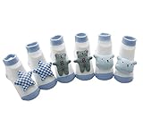 Ainial　ベビーソックス　赤ちゃん　女の子　男の子　可愛い人形付き　コットン　柔らかい　靴下　子供用　ガールズ　ボーイズ　滑り止め付き　新生児　オールシーズン　お祝い 出産祝い プレゼント　3足セ