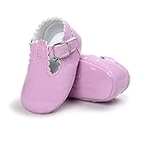 Aupooe ベビーシューズ フォーマルシューズ 子供用 赤ちゃん春夏靴 滑め防ぐ靴 室内履き 出産お祝いプレゼント0-2 歳 (12cm, パープル)