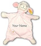 Personalized Sweet Dreams Lamb Baby Girlピンクストライプ掛け布団Snuggle Blanky Baby Blanket – 13インチ