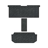 【YMT】40系新型アルファード / ヴェルファイア専用 2NDラグマットM / Lサイズサイズ ＋3RDラグマット＋2列目通路マット YMTシリーズ (Mサイズ, ダークグレー)