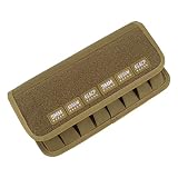 Idealge マグポーチ マガジンポーチ ハンドガン Molle 8連 マグポーチ カバー付き ピストルマガジン収納ポーチ ハンドガン タクティカルギア モールシステム対応 8ポケット サンディ