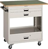 ＴＲＵＳＣＯ　ツールワゴン　７５０Ｘ５００　浅２深１引出　天板付　ＹＧ【NTS712TYG】 (販売単位：1台)