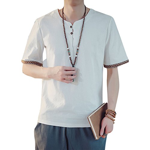 オリログ Allylog 麻 Tシャツ メンズ Vネック 半袖 無地 おしゃれ カジュアル カットソー 夏 ウェア シューズ