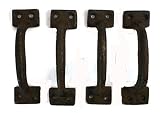 Cast Iron Gateプルハンドルのセット4