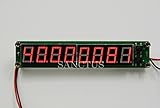 【SANCTUS】 周波数カウンタ モジュール 8LED 0.1～60MHz 20MHz〜2.4GHz 信号発生器による動作確認済 (赤8LED)