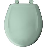 Bemis 200SLOWT 205 Slow Close Sta-Tite Round Closed Front Toilet Seat, Aegean Mist by Bemis