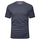 KEFITEVD tシャツ メンズ 半袖 おおきいサイズ 速乾 ジムtシャツ ストレッチ フィットネス 筋トレ アウトドア 夏服 軽量 カットソー ブラック S