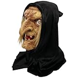 [EnergyPower] ハロウィン・パーティー用マスク 魔女 フルフェイスリアルマスク 怖いです！ 死体 悪魔 宇宙人 サタン デーモン ウィッグ お面 仮面 かぶりもの cosplay 変身 変装 Halloweenグッズ コスプレ衣装 フルフェイス クリスマス 仮装大会 学園祭 文化祭 イベント お化け屋敷 お祭り 妖怪 モンスター 怪物 ホラー ジョークアイテム (魔女 [老婆])