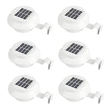 iSunMoon 6 Pack Outdoor Solar Powered LED Gutter Light Fence Roof Gutter Garden Yard Wall Lamp [並行輸入