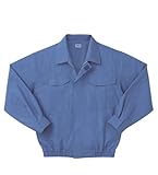 空調服　作業服 綿100% 長袖ワークブルゾン　（ファンなし・ブルゾンのみ）　≪099‐KU90550≫ (L, 24‐ﾗｲﾄﾌﾞﾙｰ) [ウェア&シューズ]