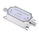 Dolity 衛星　20Db　ゲイン　インライン　アンプ　950-2150mhz　信号　ブースター　AP20　銀　交換性　便利性