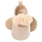 Domybest子供用室内鞋 春秋 新生児の贈り物 子供のスパンコールシューズ 幼児用靴 ソフトソール 写真小道具 おしゃれな 花を飾ったアッパーズ かわいい ベビー小児靴 0-1歳に適しています