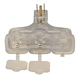 Coleman Cable 9910 3 Outlet Outdoor Lighted Adapter with Right Angle Plug [並行輸入品]