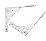 lewu 棚受け アングルブラケット ステンレス 2way 壁掛け DIY 棚用 L字 金具 (300mm)