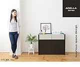 鏡面 モダン マルチラック ハイグロス キャビネット