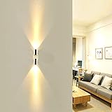 ZZSZD Led Indoor Wall Lamp 2 Beads 6w Light Aluminum Astigmatism Wall-mounted Sconce For Corridor Aisle Foyer Decoration