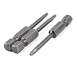 ハードウェアツールグレーマグネティック2ミリメートルヒントヘキサゴンドライバービット3個