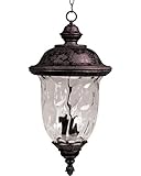 Maxim Lighting 40427WGOB Carriage House VX 3-Light Outdoor 24.5-Inch Hanging Lantern, Oriental Bronz