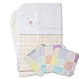 Scribble Scrabble(スクリブルスクラブル) ベビーギフト6000円セット (綿毛布 ６重ガーゼ ハンカチスタイ３枚セット)