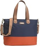 Storksak Color Block Tote Diaper Bag - Navy/Orange [並行輸入品]