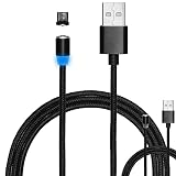Goods Land 【 3点 セット 】 最大 2.4A マグネット USB 充電ケーブル 急速充電 スマホ スマートフォン 充電 ケーブル コード 【 1m 2本 + microUSB 】 GD-MCBL-3SET-C11-MICB