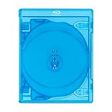 COMCOM BDケース(ブルーレイケース)8枚収納 Blurayロゴ付 【2個セット】 クリアブルー