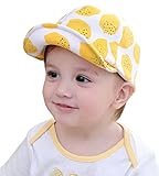 GEMVIE 子供 ベースボールキャップ 帽子 キッズ ハット 男の子 女の子 男女兼用 ヒップポップ レモン柄 綿 野球帽子 かわいい uvカット イエロー