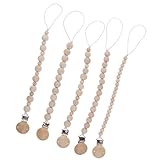 Baosity ベビー　木製　おしゃぶりホルダー　おしゃぶりグリップ　おしゃぶり　チェーン - 木材, 説明したように