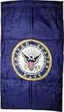 12X18 Us Navy Emblem Double Sided 2Ply Nylon Knit Garden Flag [並行輸入品]
