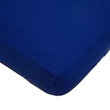 TL Care Supreme 100% Jersey Knit Crib Sheet, Royal, 28 x 52 by TL Care