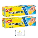 GLAD プレスンシール ラップ 多用途フード保存ラップ 140 (30cm×43m) 2本セット＋オリジナルカード付き