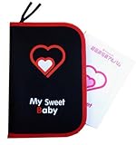 ディンドン 母子手帳ケース My Sweet Baby 超音波写真アルバム付き S 黒&赤 ナイロン 144