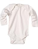 LIVING CRAFTS オーガニックコットン 100% ベビー 長袖 ボディスーツ ナチュ ラル きなり サイズ 98/104 ( 95 - 100 )