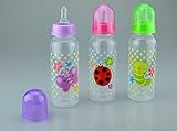 Bug Themed 250ml Baby Bottles Feeding Silicone Teat BPA Free 0months+ by First Steps