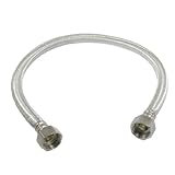 uxcell シャワーホース 取り換え用シャワーホース ホワイト　お風呂ホース　シャワーパイプ　ホーム　浴室　ステンレススチール　　50cm