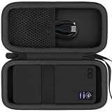 （ケースのみ）CIO SMARTCOBY Pro CABLE 100W 20K モバイルバッテリー ケーブル内蔵 大容量 20000mAh ‎CIO-MB100W2C1A-20K-C専用収納ケース,ブラック-Khanka