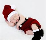 SHINA　ベビーコスチューム　着ぐるみ　セット　クリスマスコスチューム　クリスマススーツ　新生児 赤ちゃん 　寝相アート　写真撮影　プレゼント　誕生記念　出産祝い (男の子)