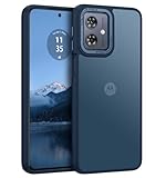 DOMAVER モトg64/g64Y スマホケース 6.5インチ ブルー 耐衝撃 滑り止め 黄ばみなし ストラップホール付き 画面レンズ保護 指紋防止 半透明