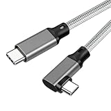 Type C to Type C ケーブル L字 2m Popolier 【20Gbps高速データ転送 /240W急速充電PD対応 /4K@60Hz映像出力 】USB 3.2 Gen2x2 USB-C to USB-C ケーブル USB 3.2/3.1など下位互換ありマートフォン・タブレット・パソコン・ゲーム機のタイプｃ機種に対応
