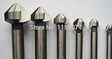 6 ピース 90度3 フルート hss 4241面取り面取り エンドミルカッタービット用炭素鋼鉄板断熱ボード pvc木材
